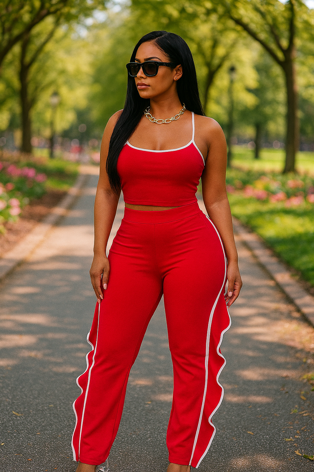 Butterfly Jogger Set Red