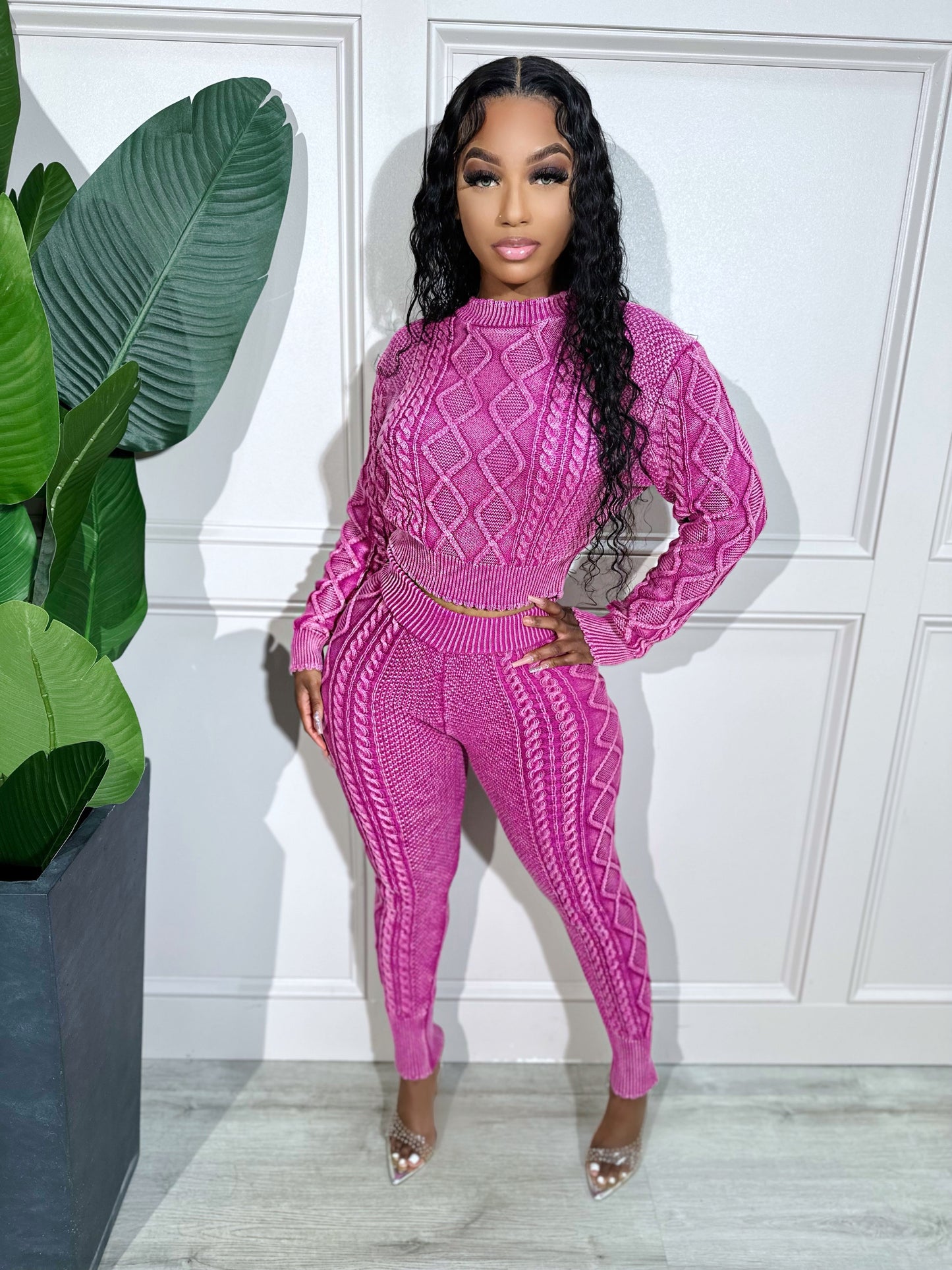 
                  
                    Aspen Knit Set Magenta
                  
                