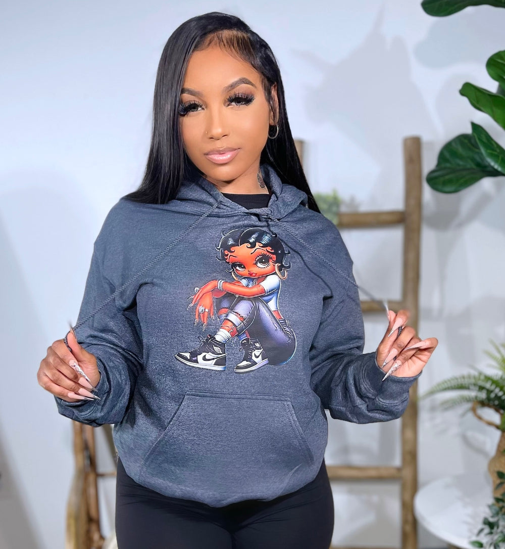 Sneaker Chic Hoodie Grey