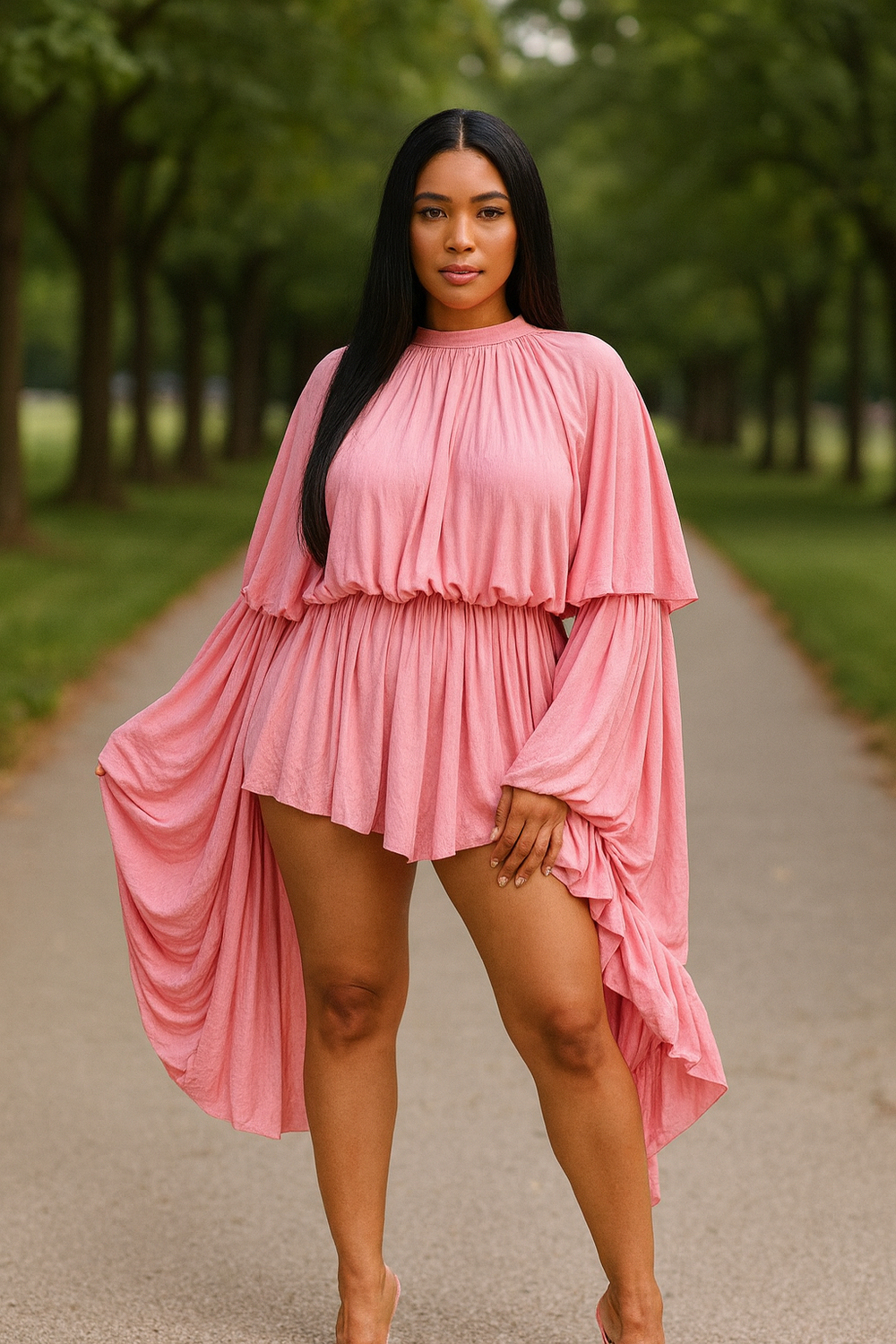 Flow Romper Pink
