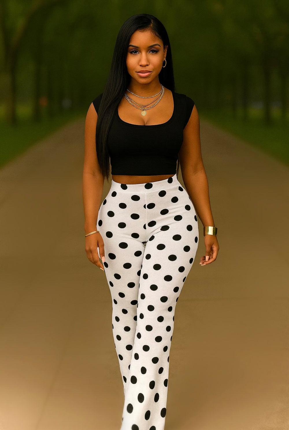 Polka Manhattan Pants