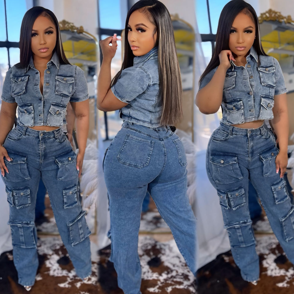 Cargo Denim Set
