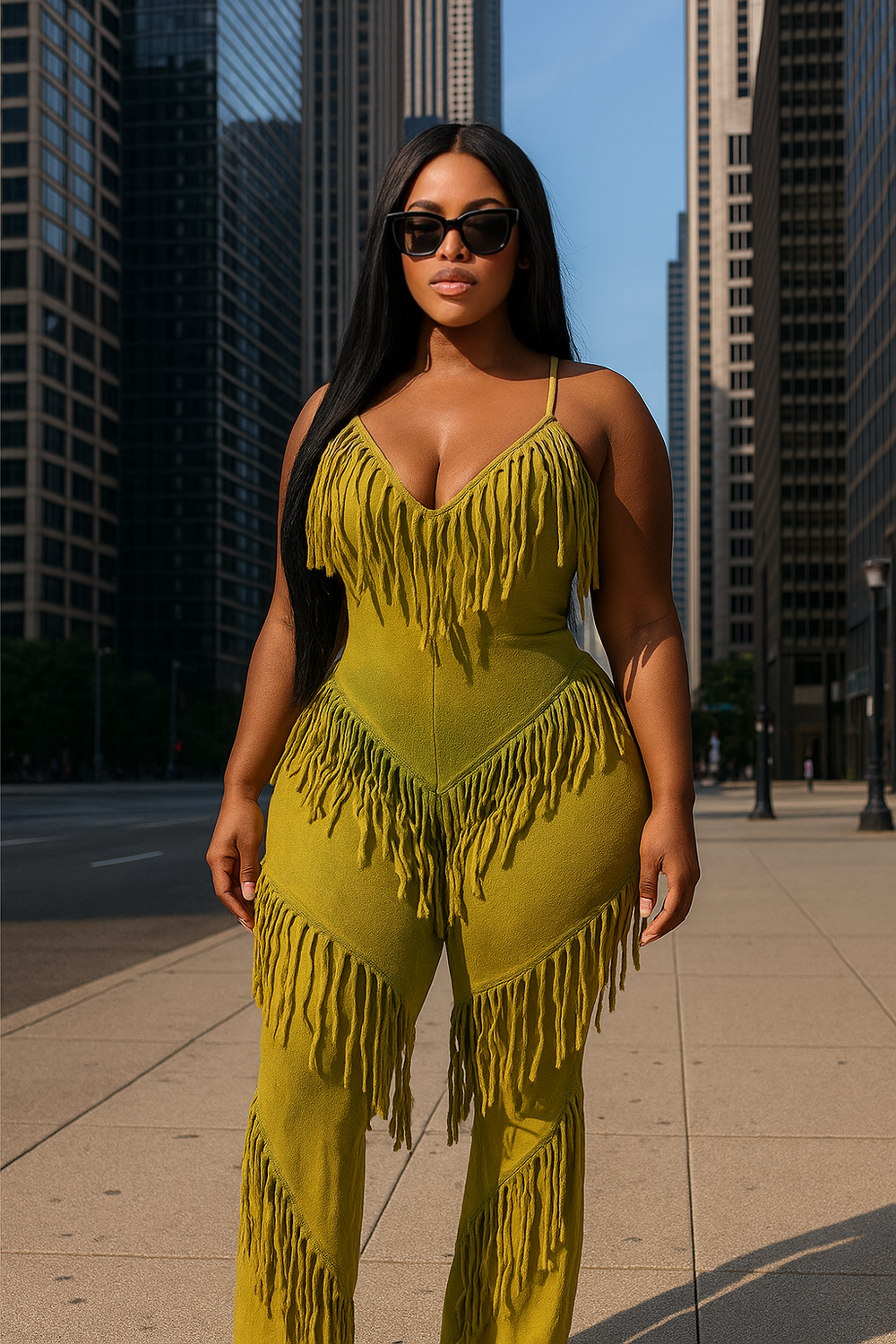 Acid Deep Fringe Jumpsuit