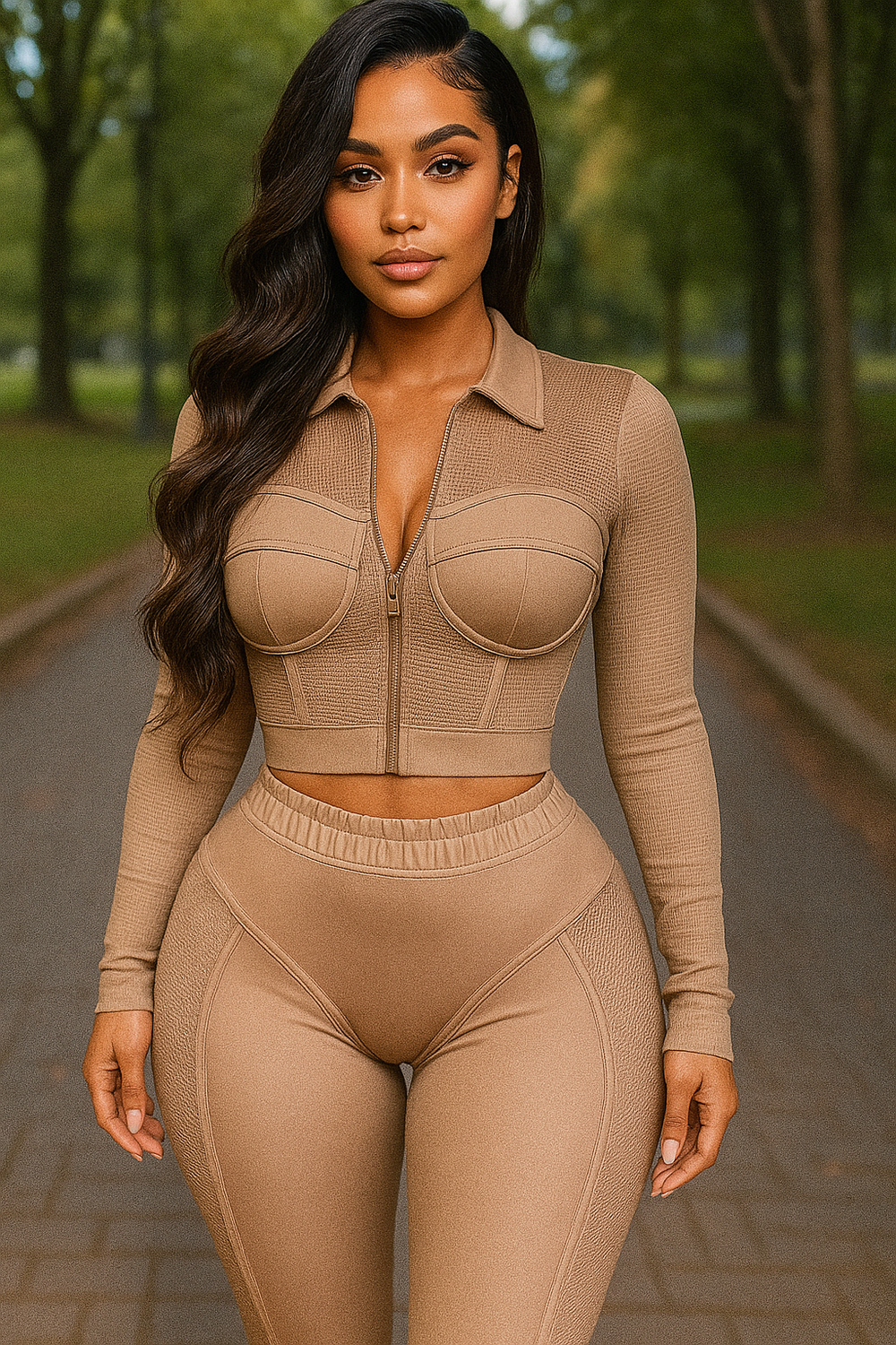 Leather Net Set Nude