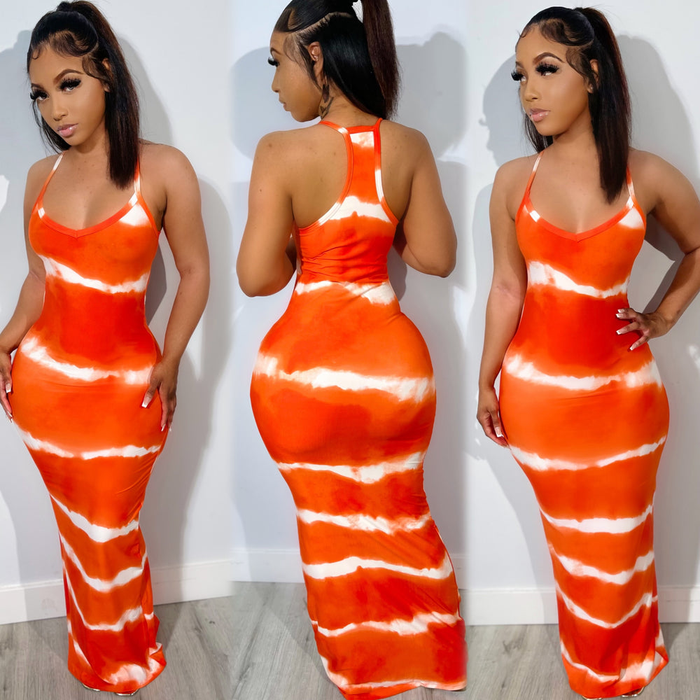 Cloud Maxi Dress Orange