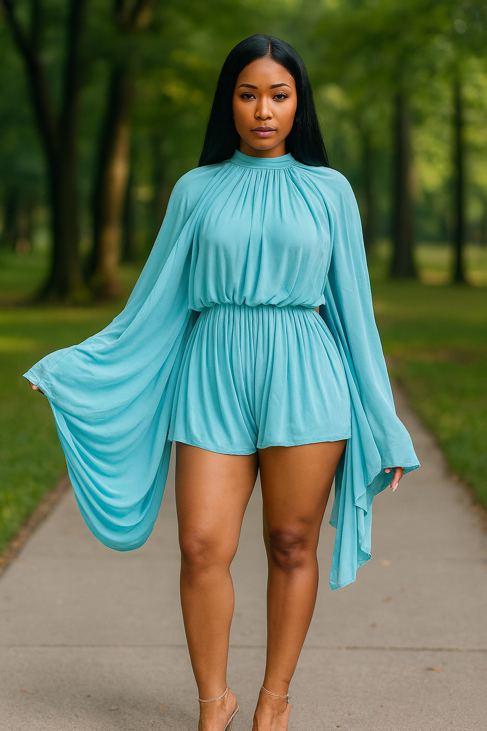 Flow Romper Blue