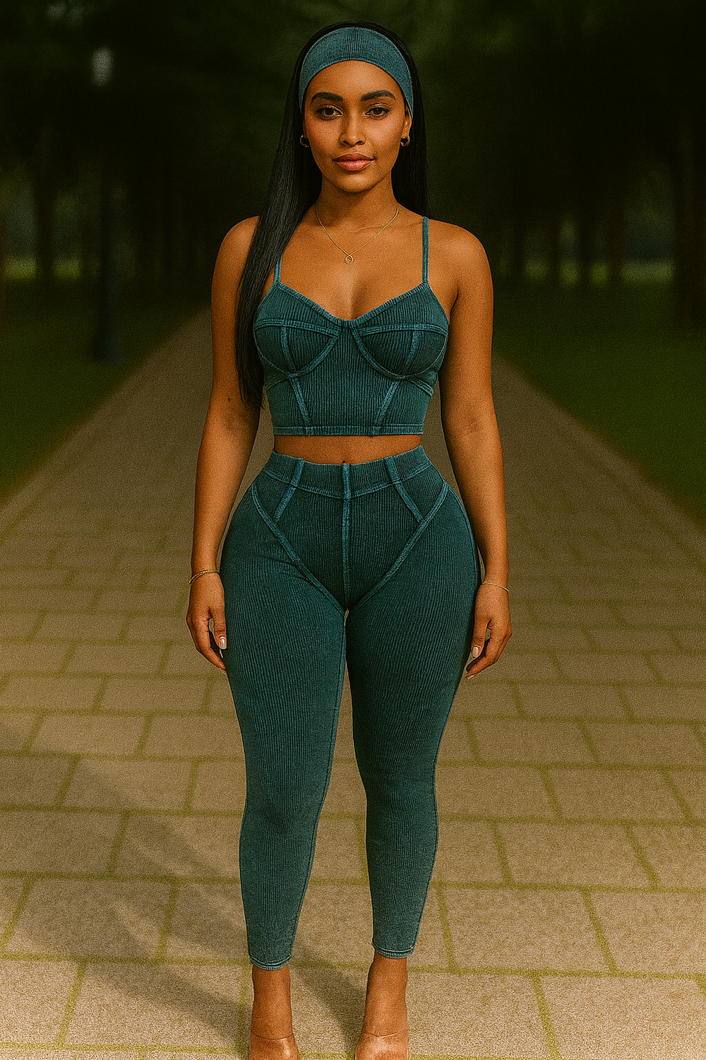 Contour Headband Set Teal