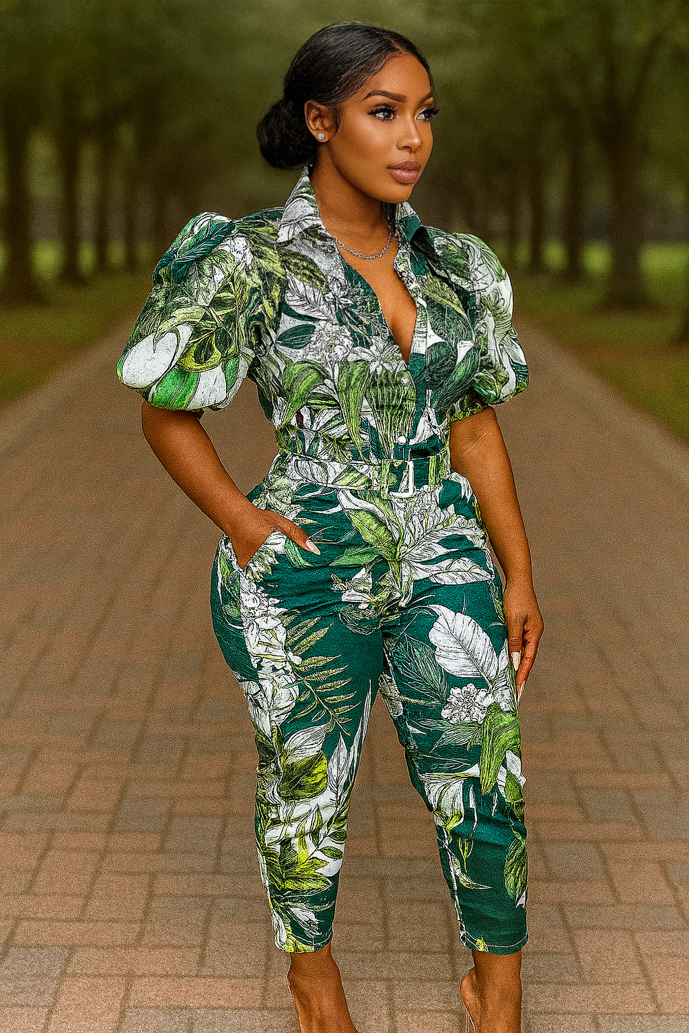 Rainforest Puff Sleeve Set