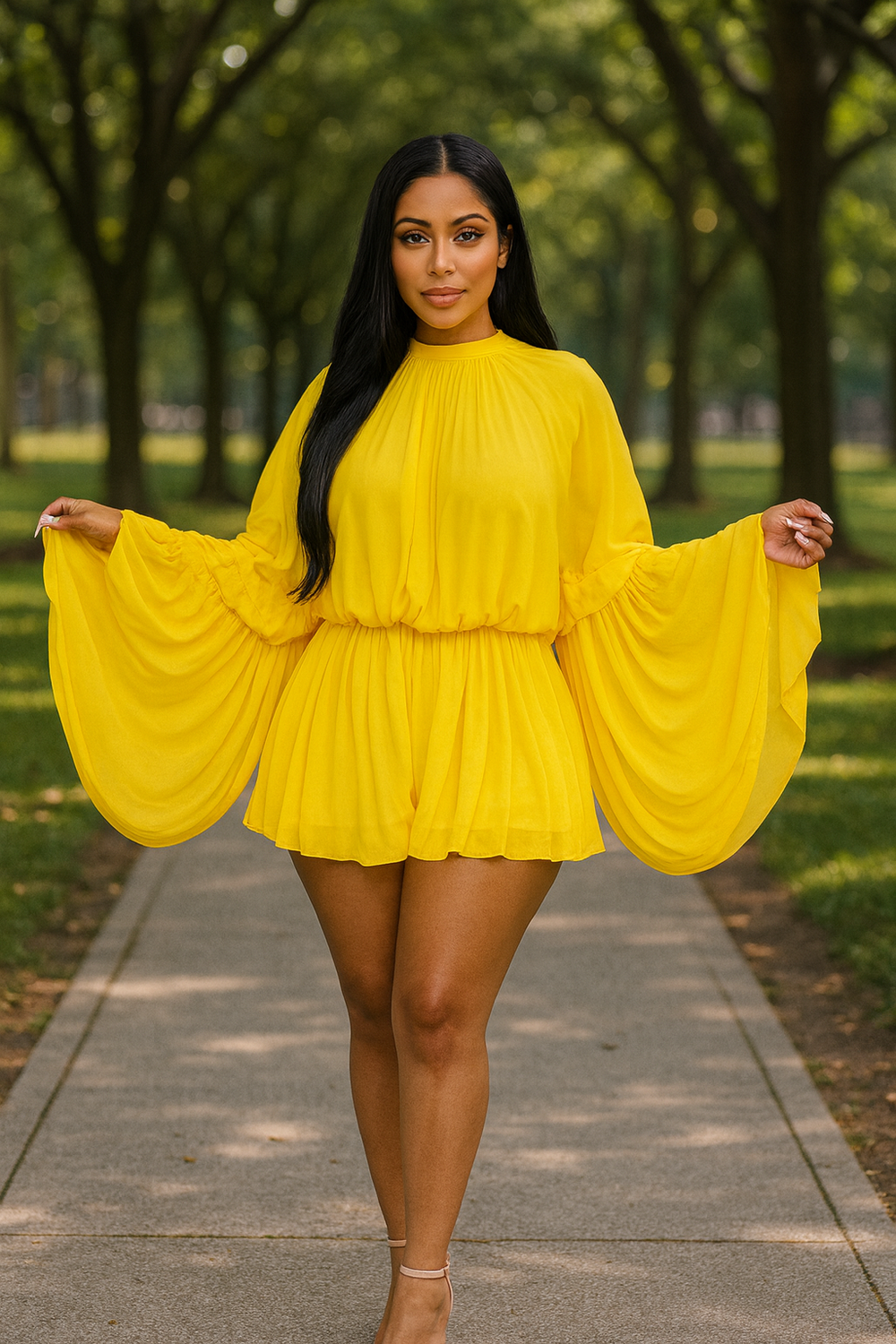 Flow Romper Yellow