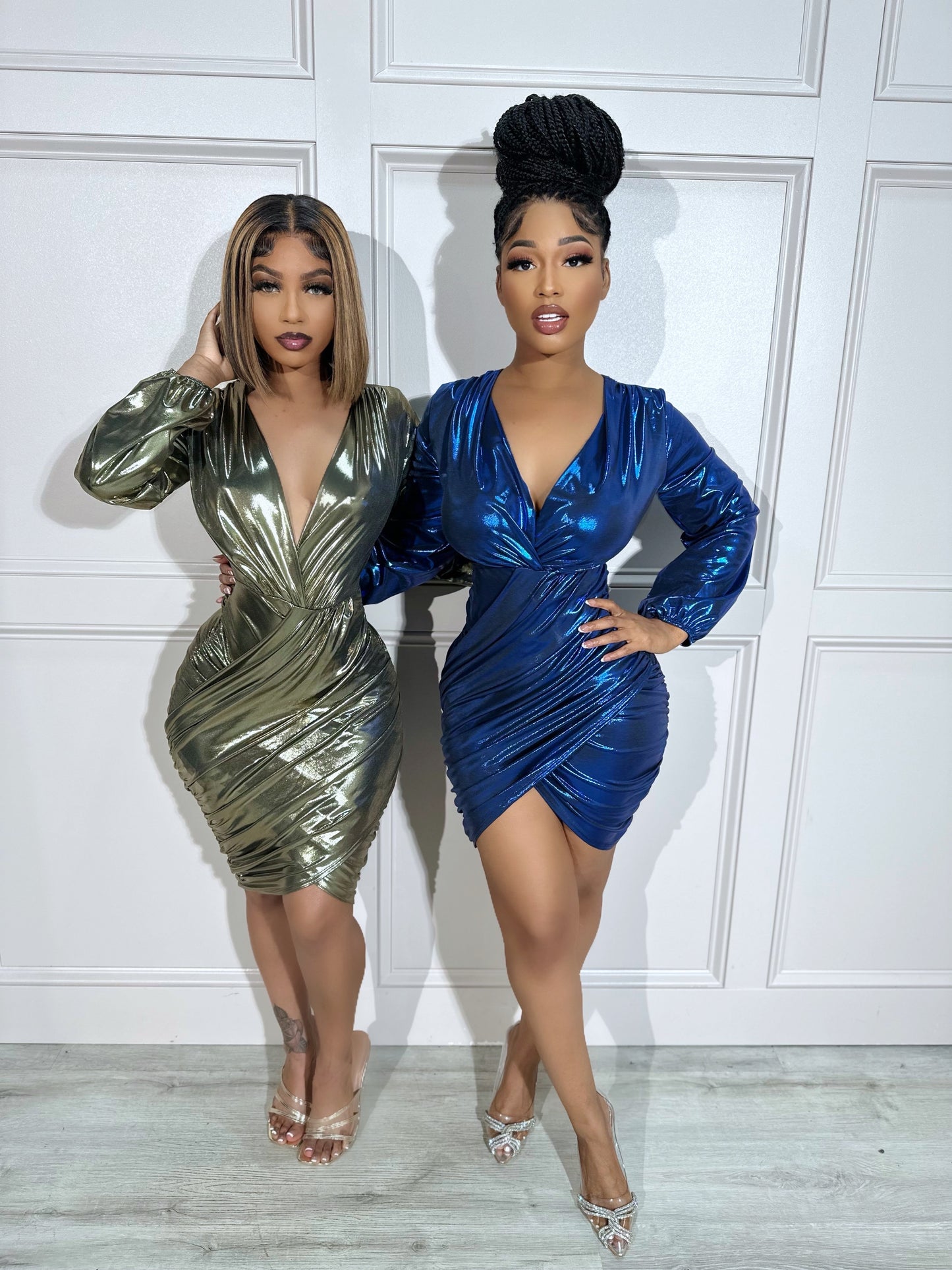 
                  
                    Metal Wrap Dress Gold
                  
                