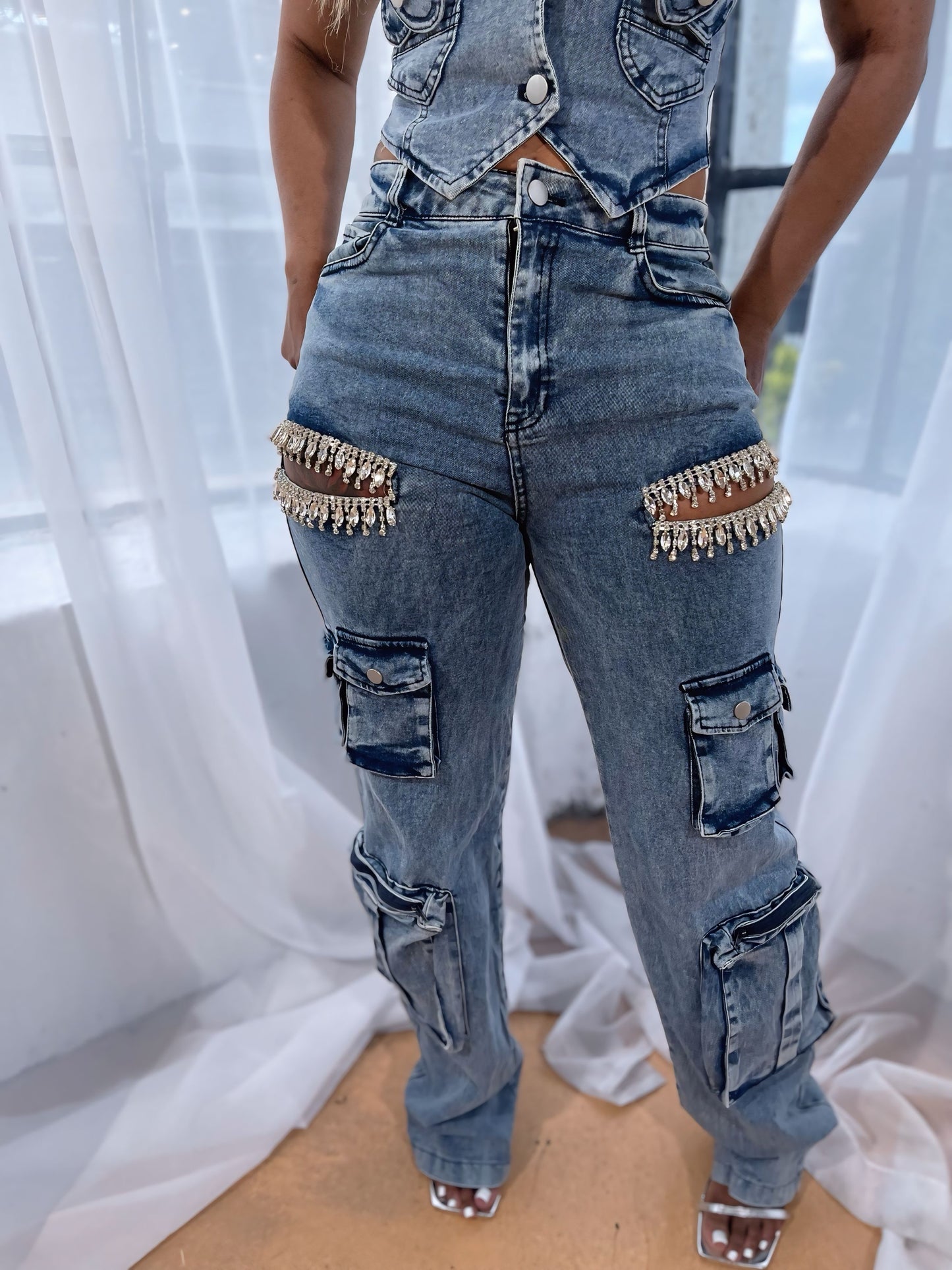 
                  
                    Double Cargo Denim Set
                  
                