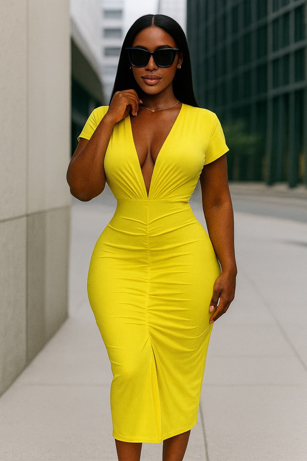 
                  
                    Gen Midi Dress Lemon
                  
                