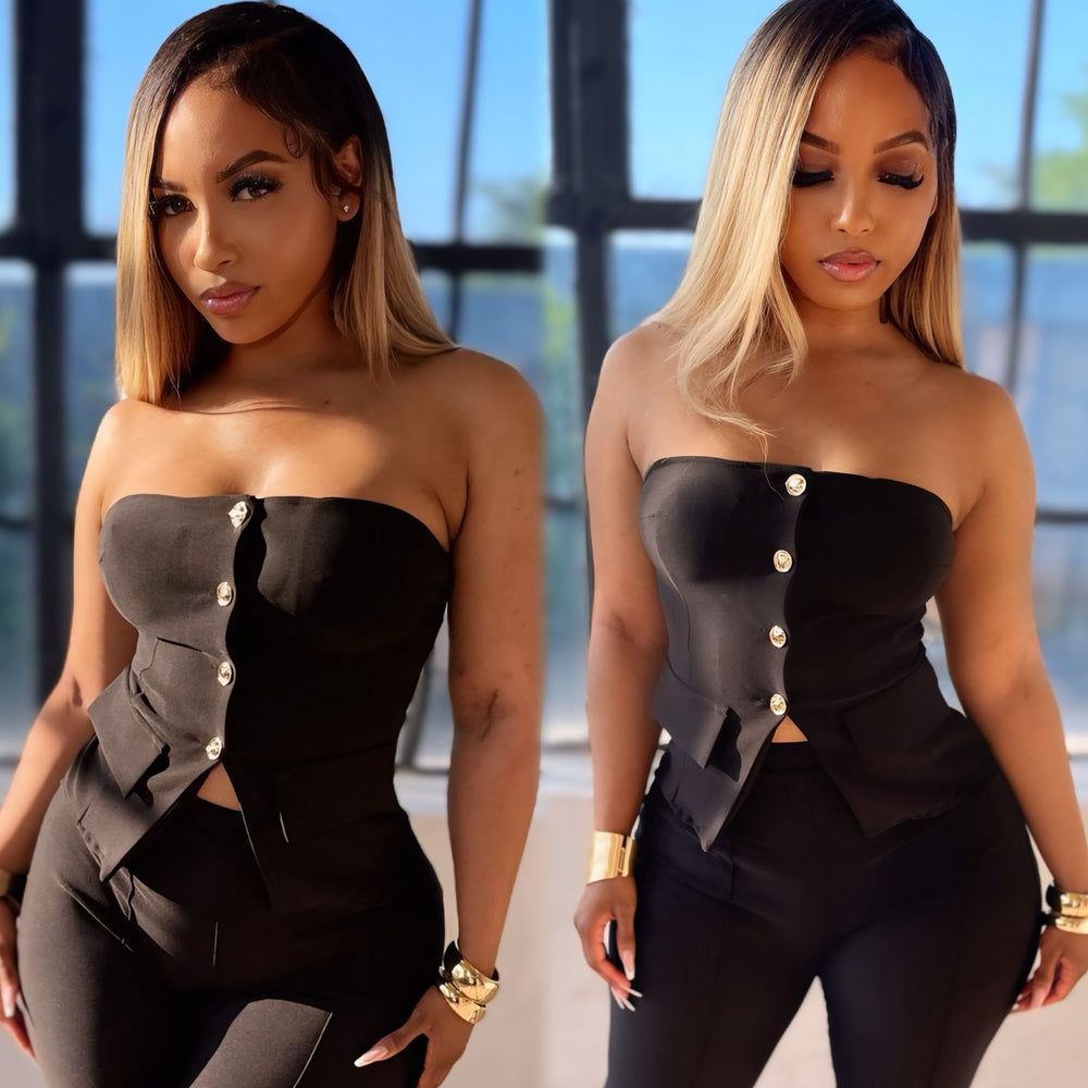 Manhattan Top Black