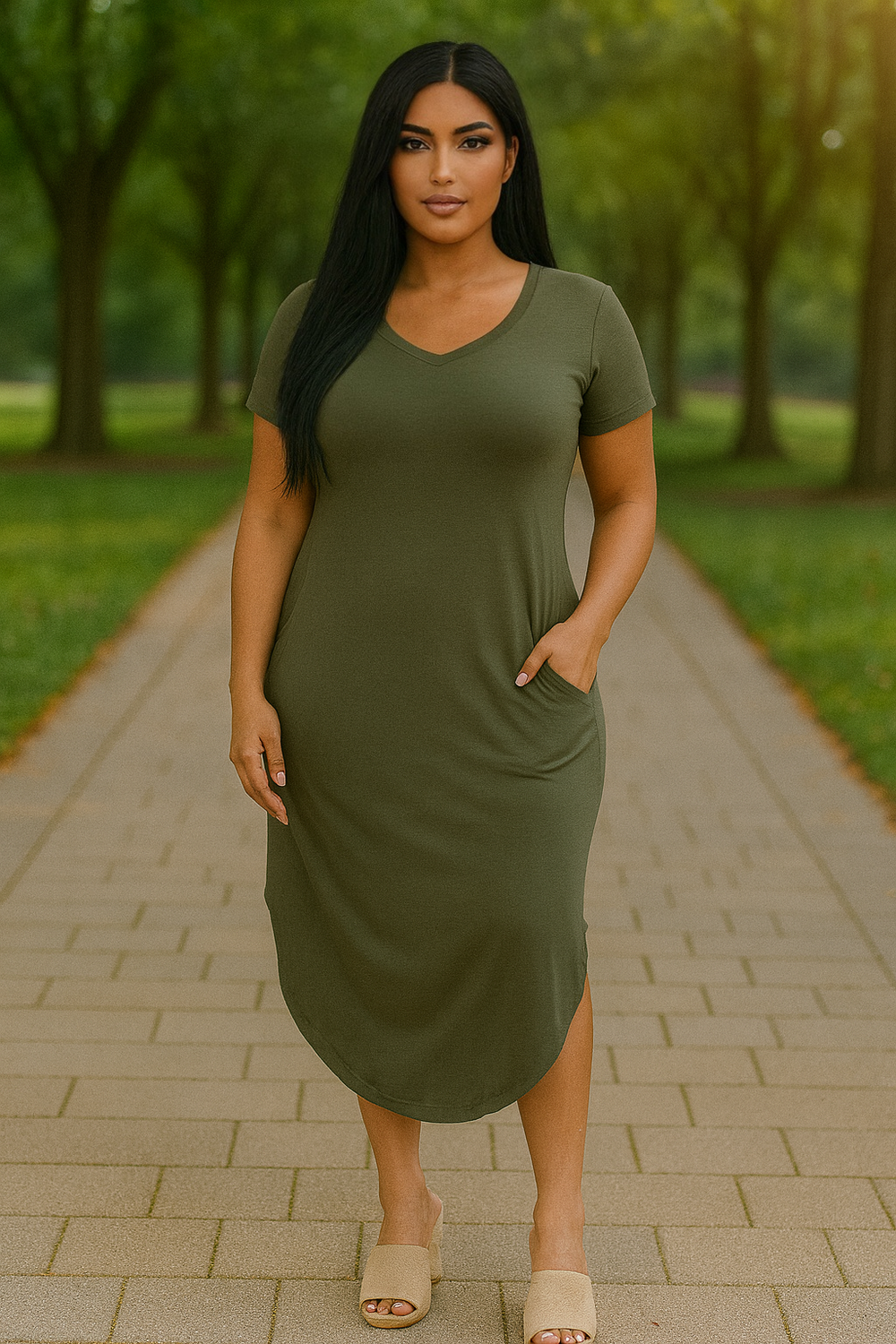 Weekend Dress Olive