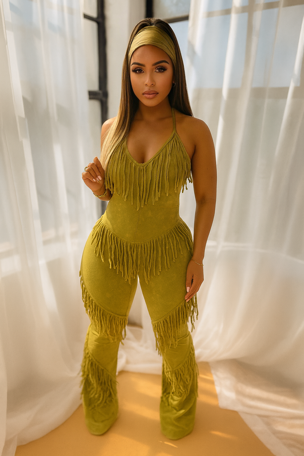 
                  
                    Acid Deep Fringe Jumpsuit
                  
                