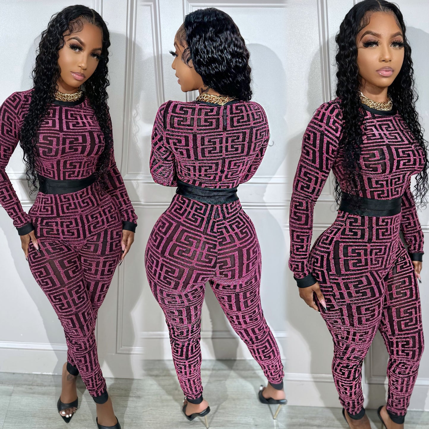 Crystal runway sweatsuit main image 1