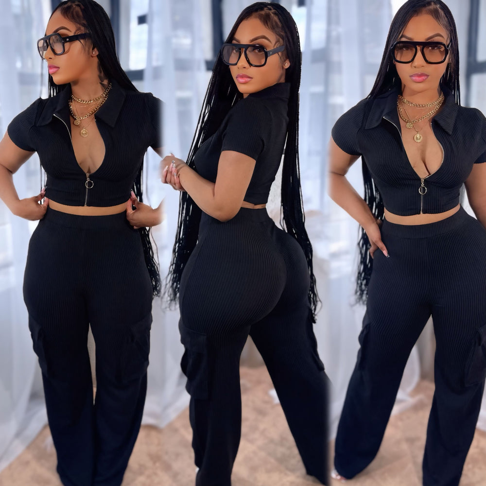 Mineral Cargo Crop Set Black