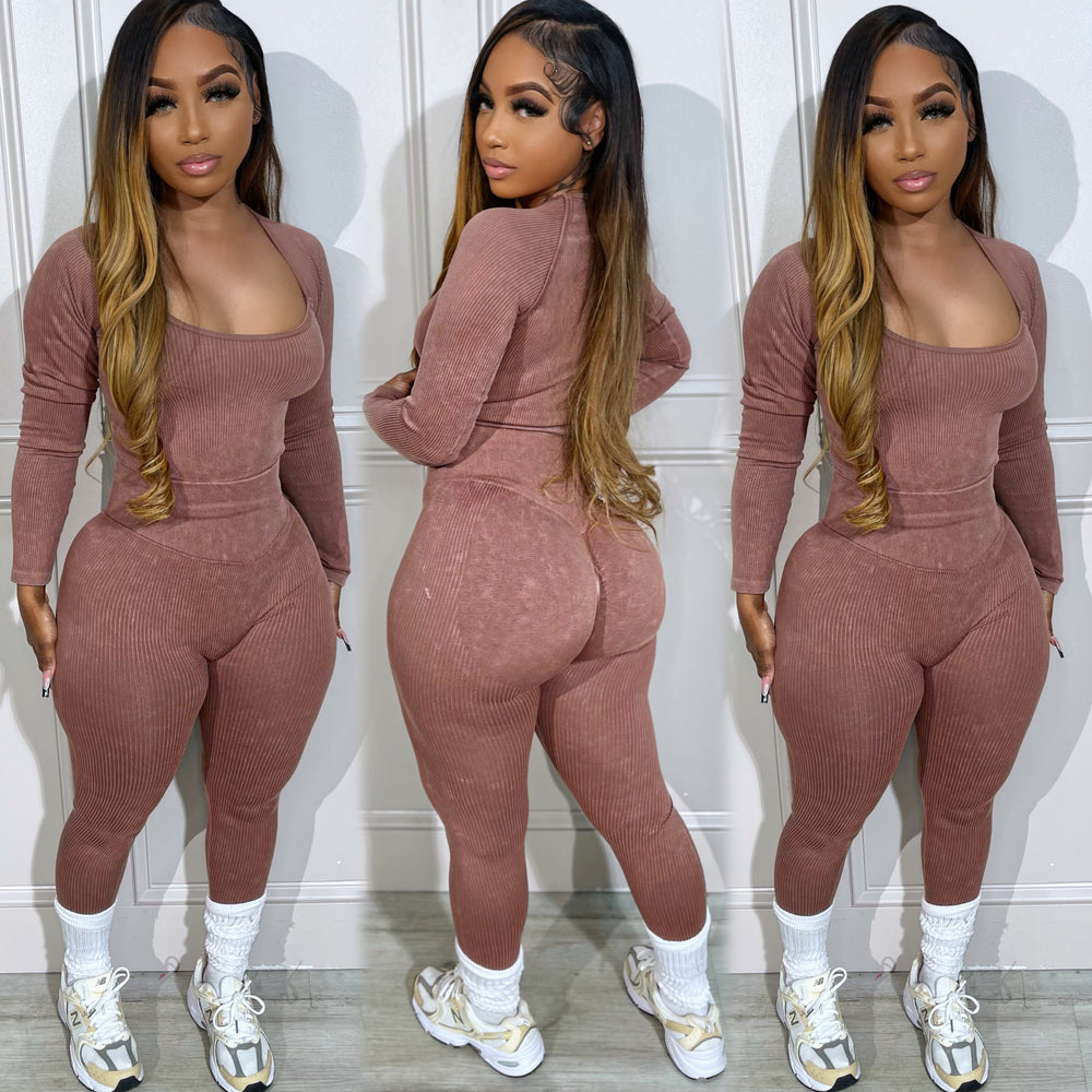 Ribbed Runner Set Mocha