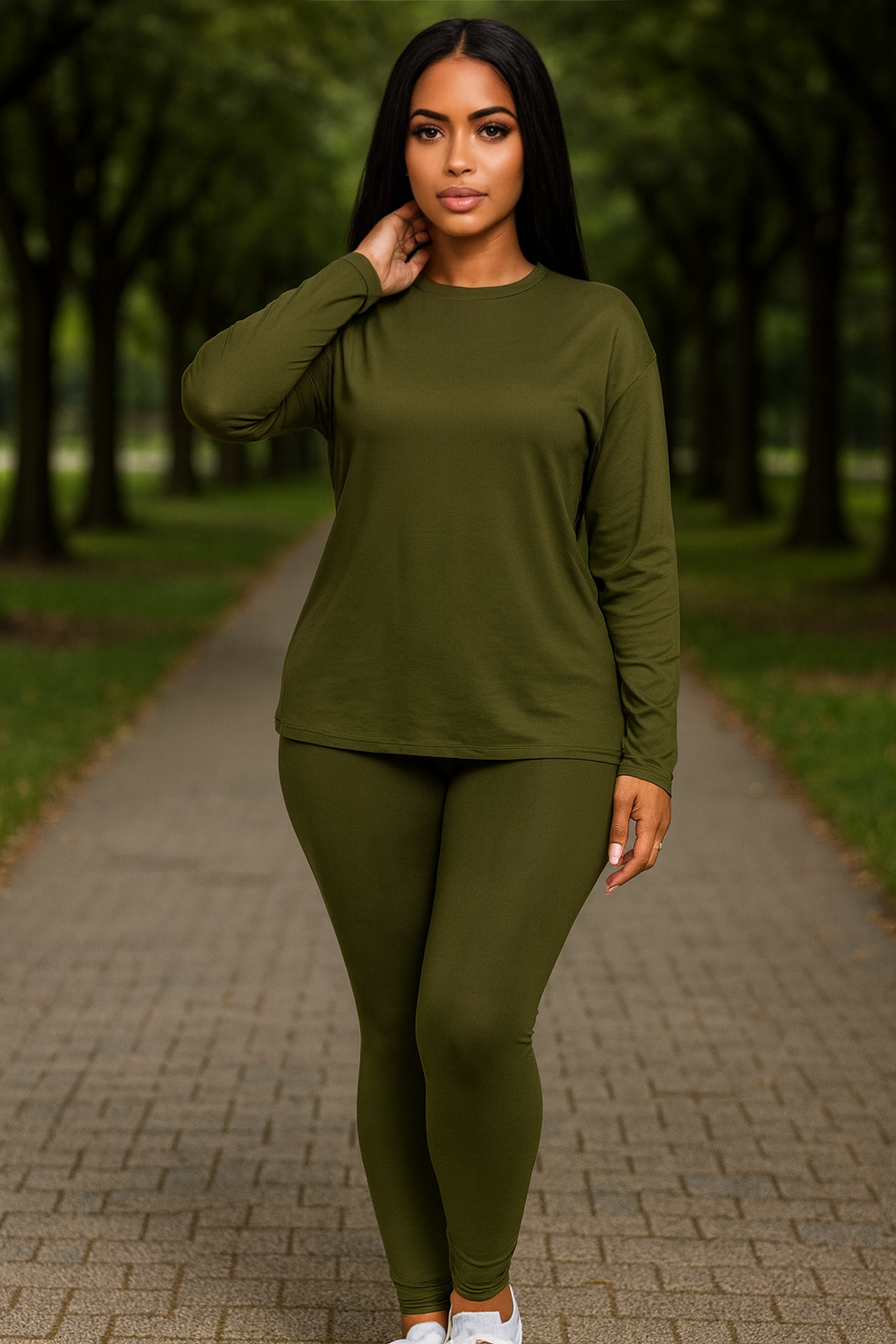 Relaxed Lounge Set Olive