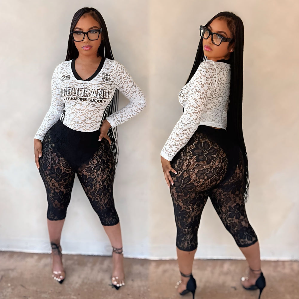 Lace Jersey Set