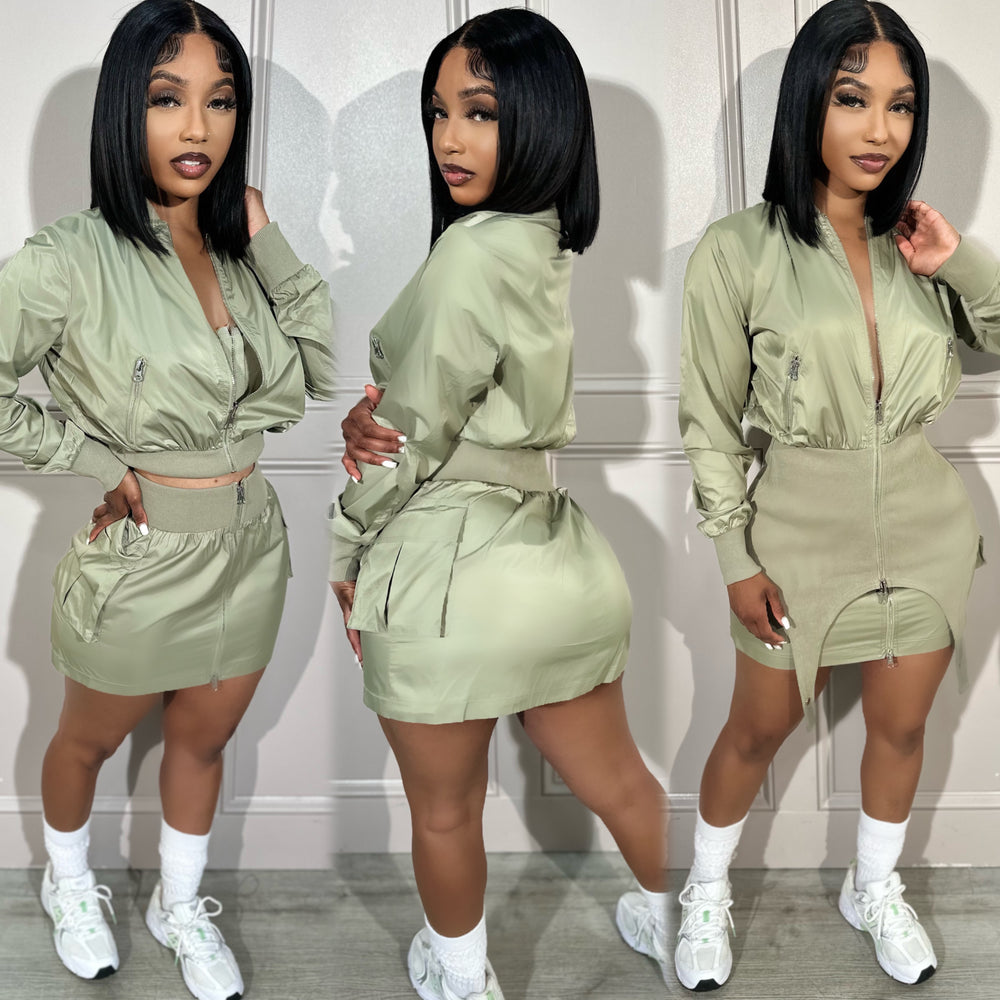 Corset Bomber Set Olive