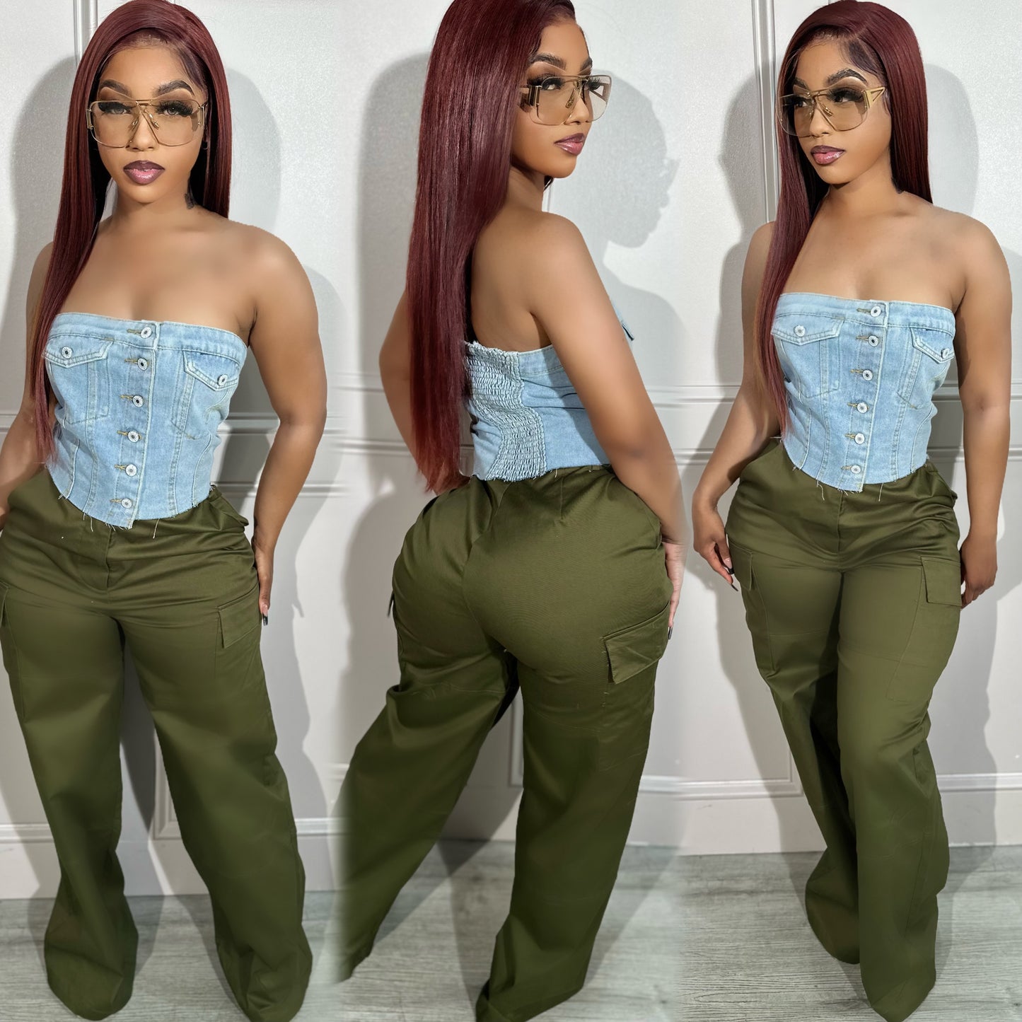 
                  
                    Relaxed Cargo Pants Olive
                  
                