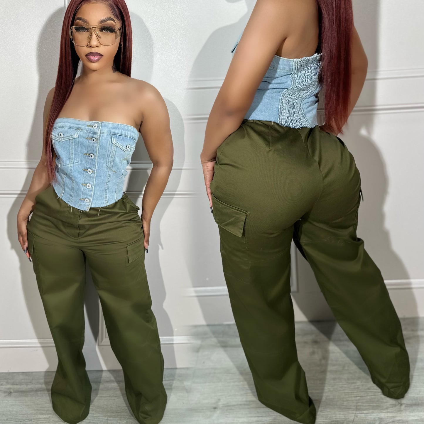 
                  
                    Relaxed Cargo Pants Olive
                  
                
