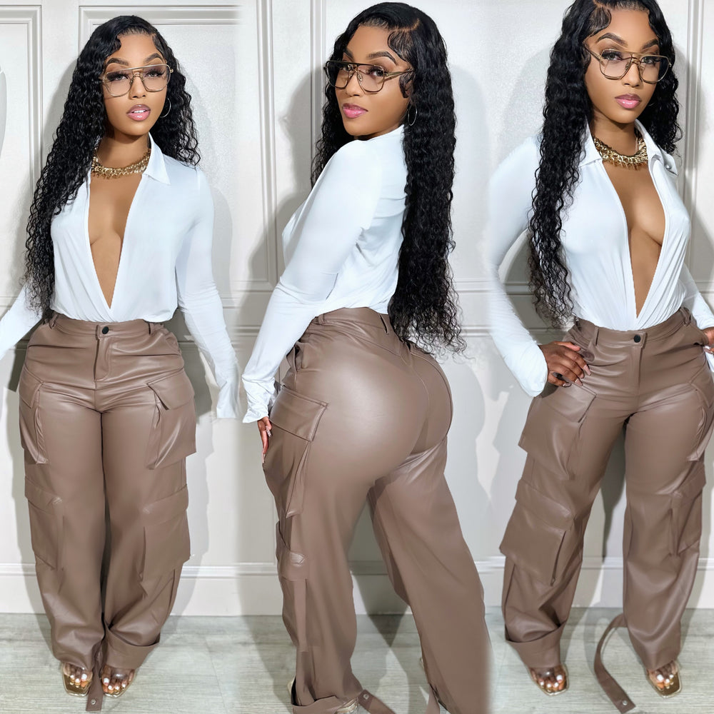 Leather Cargo Taupe