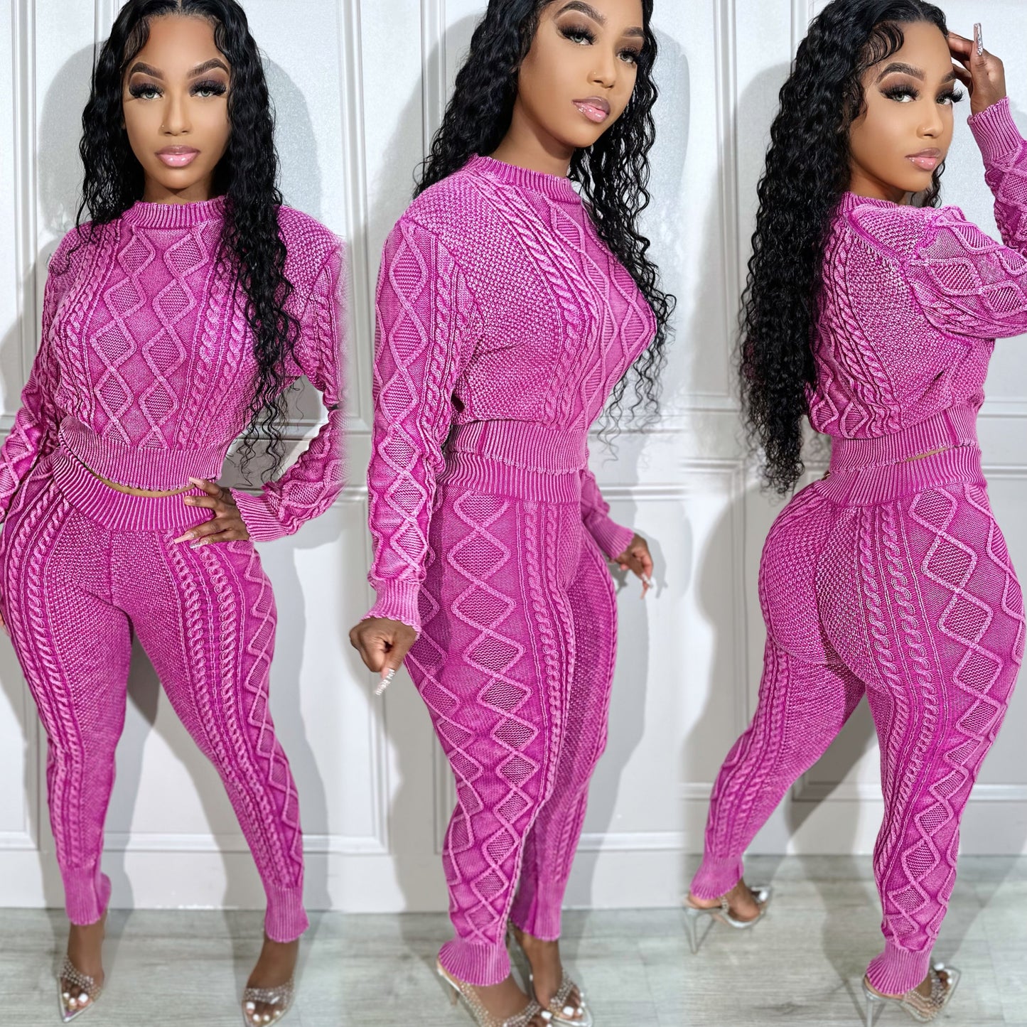 
                  
                    Aspen Knit Set Magenta
                  
                