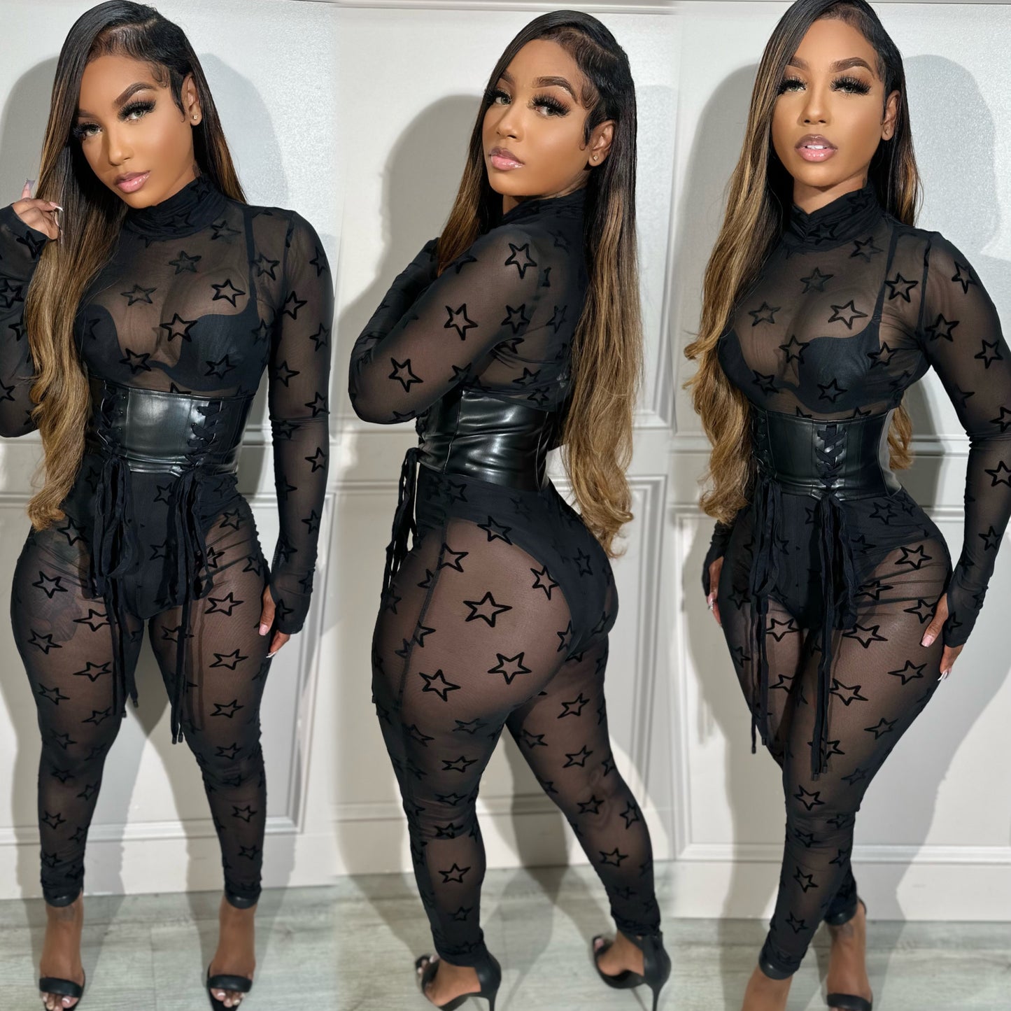 
                  
                    Star Mesh Jumpsuit Black
                  
                