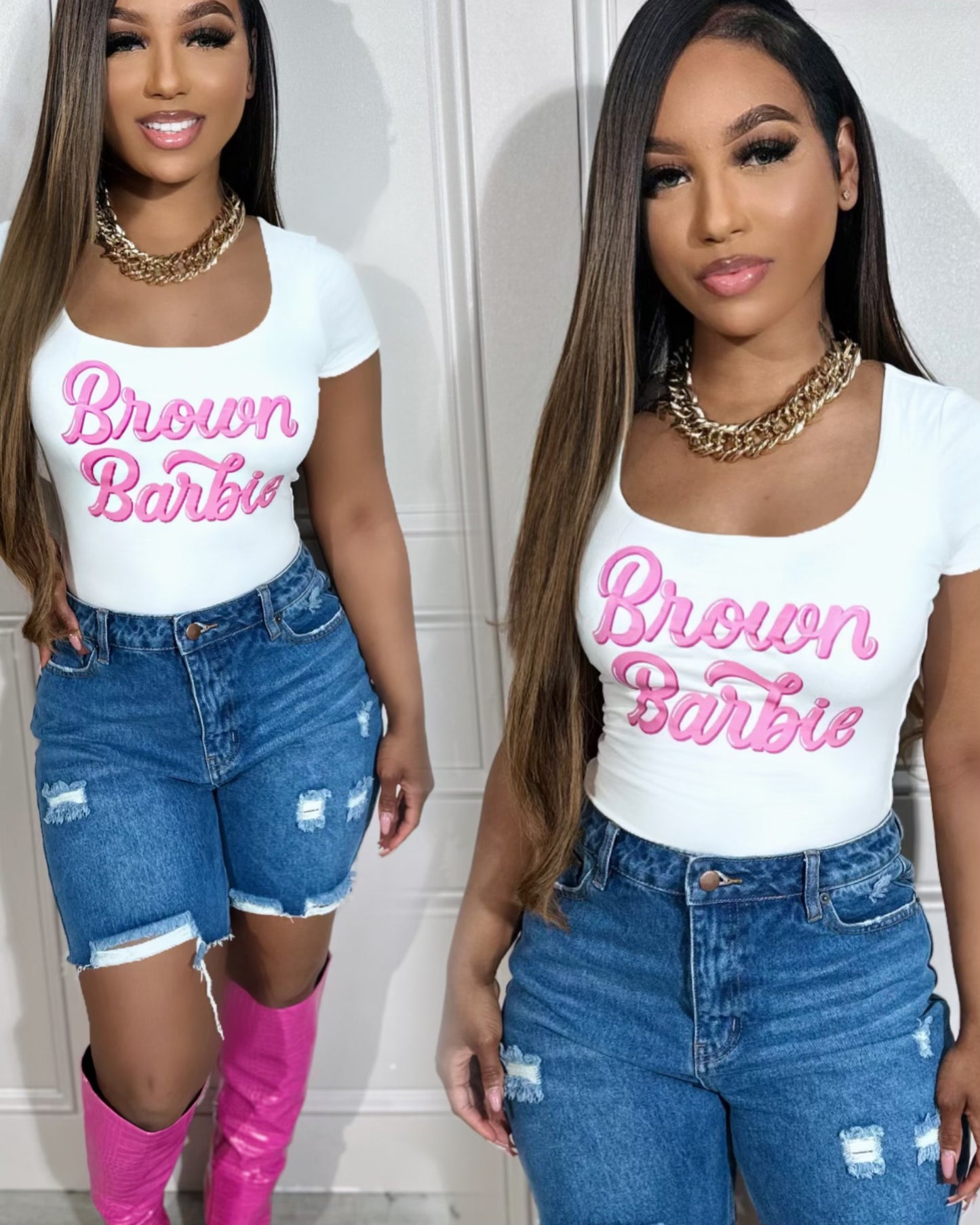 
                  
                    Brown Barbie Shirt
                  
                