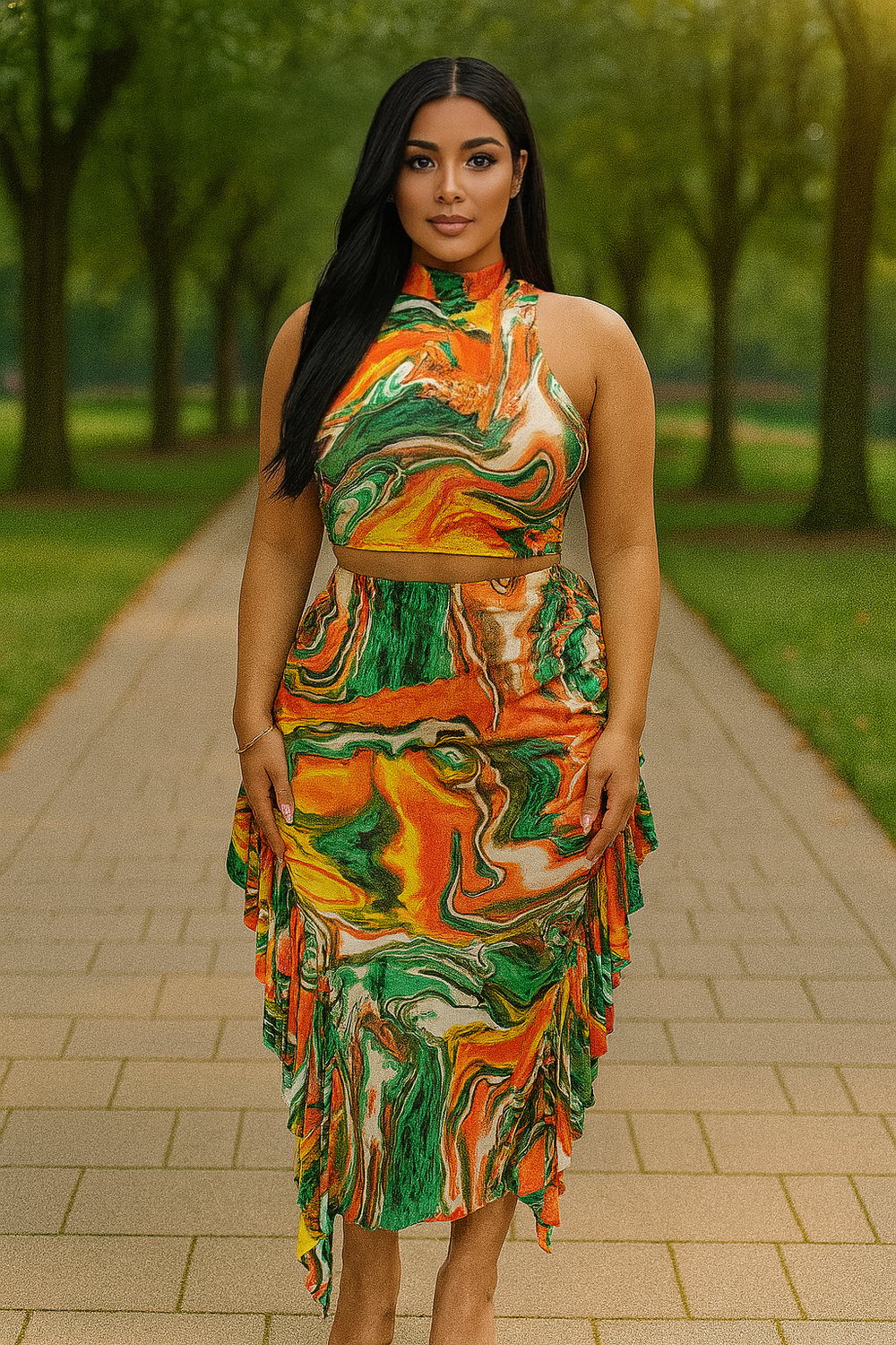 Topanga Midi Set Orange