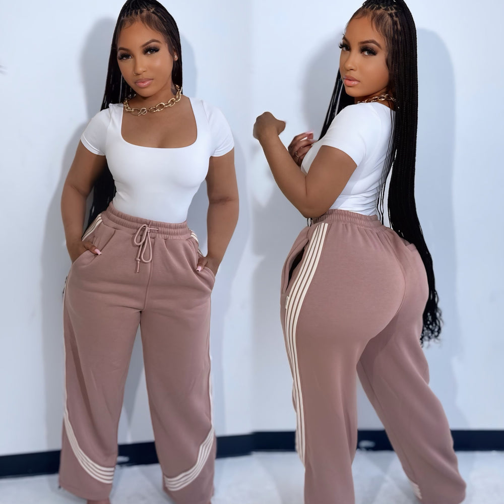 Soft Drawstring Joggers Mauve