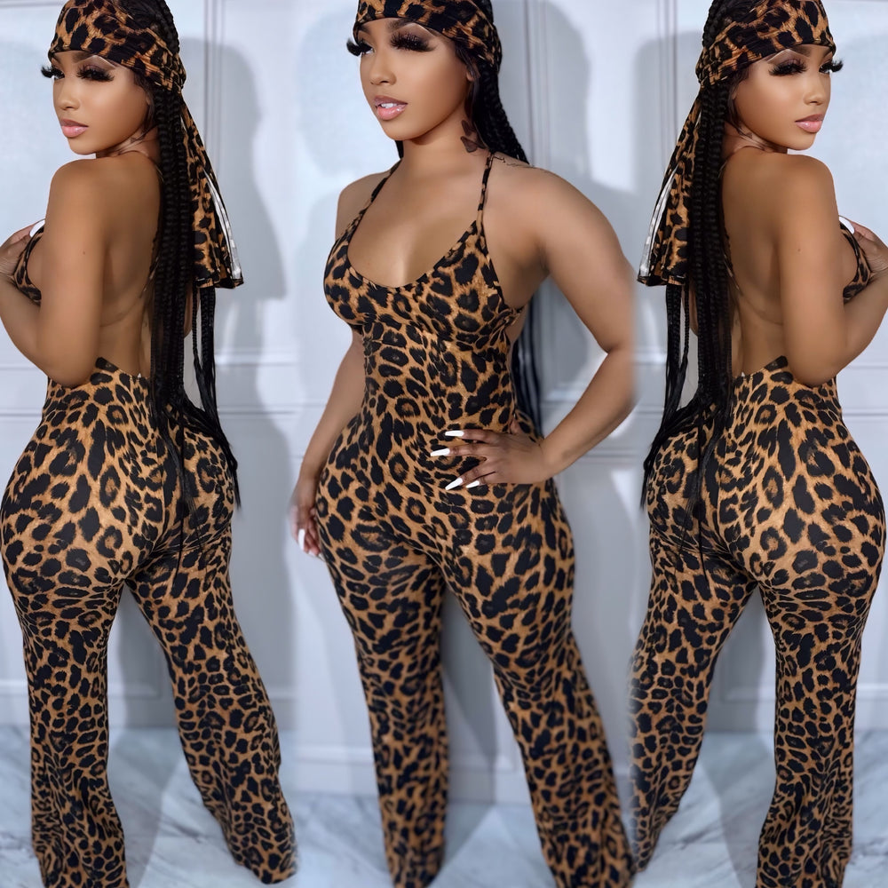 Leopard Palazzo Jumpsuit