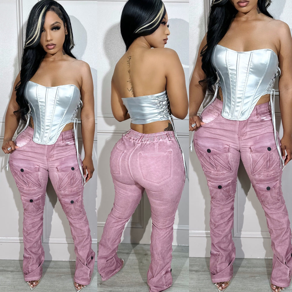 Drill Cargo Pants Blush