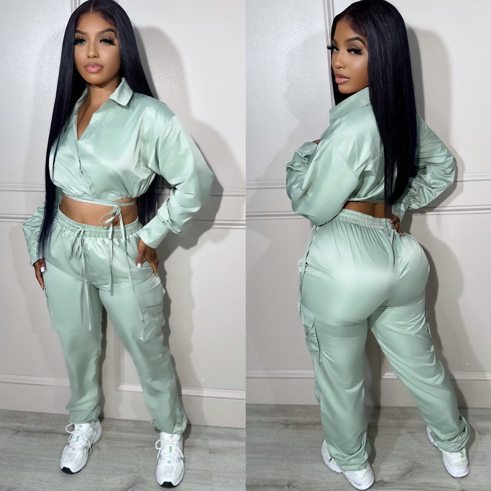 Wrap Jogger Set Sage