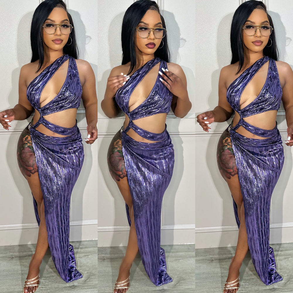 Goddess Resort Dress Purple