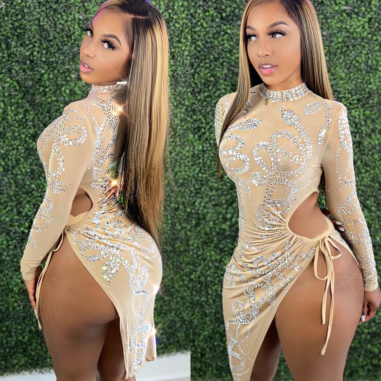 
                  
                    Crystal Cut Out Dress
                  
                