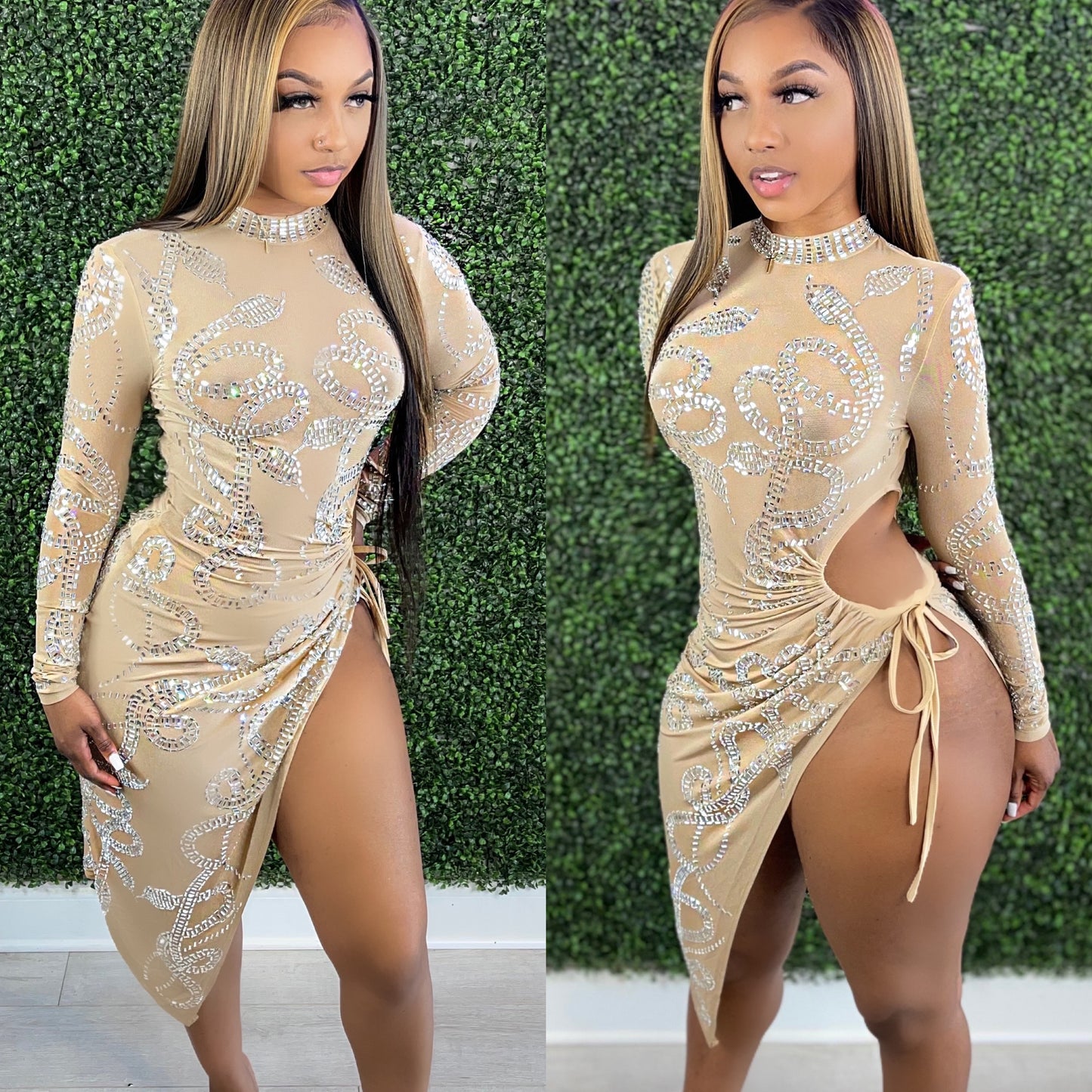 
                  
                    Crystal Cut Out Dress
                  
                