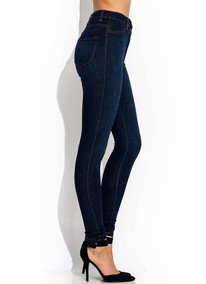 
                  
                    Dark High Waist Jeans - Sugar Popped
 - 3
                  
                