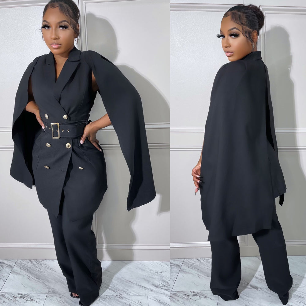 Cape Suit Black