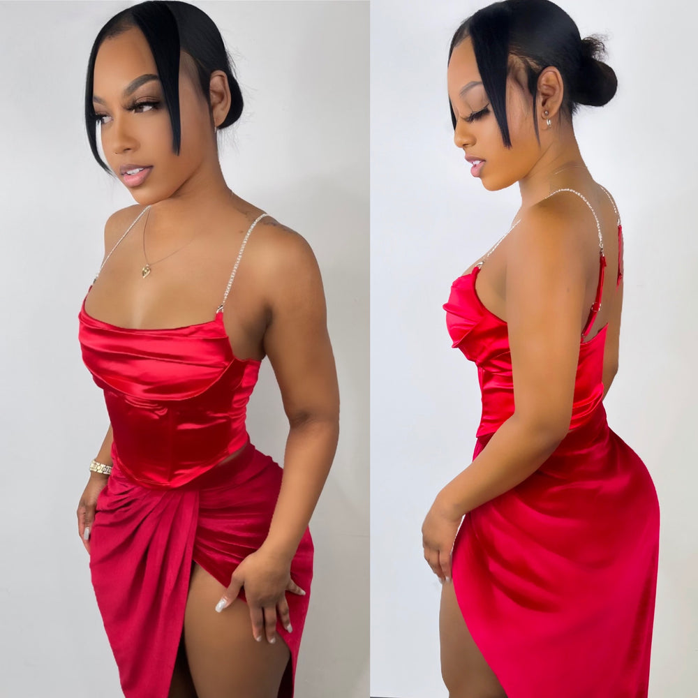 Crystal Strap Bustier Top