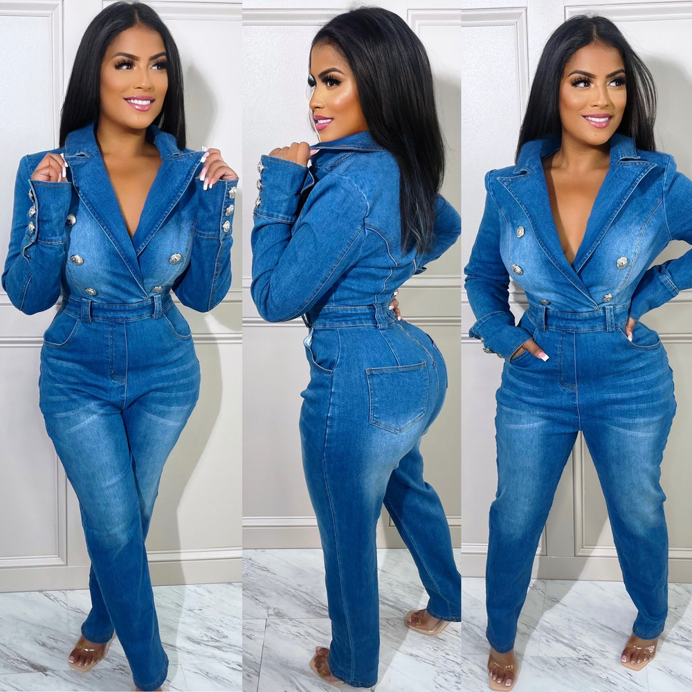 Britain Denim Jumpsuit