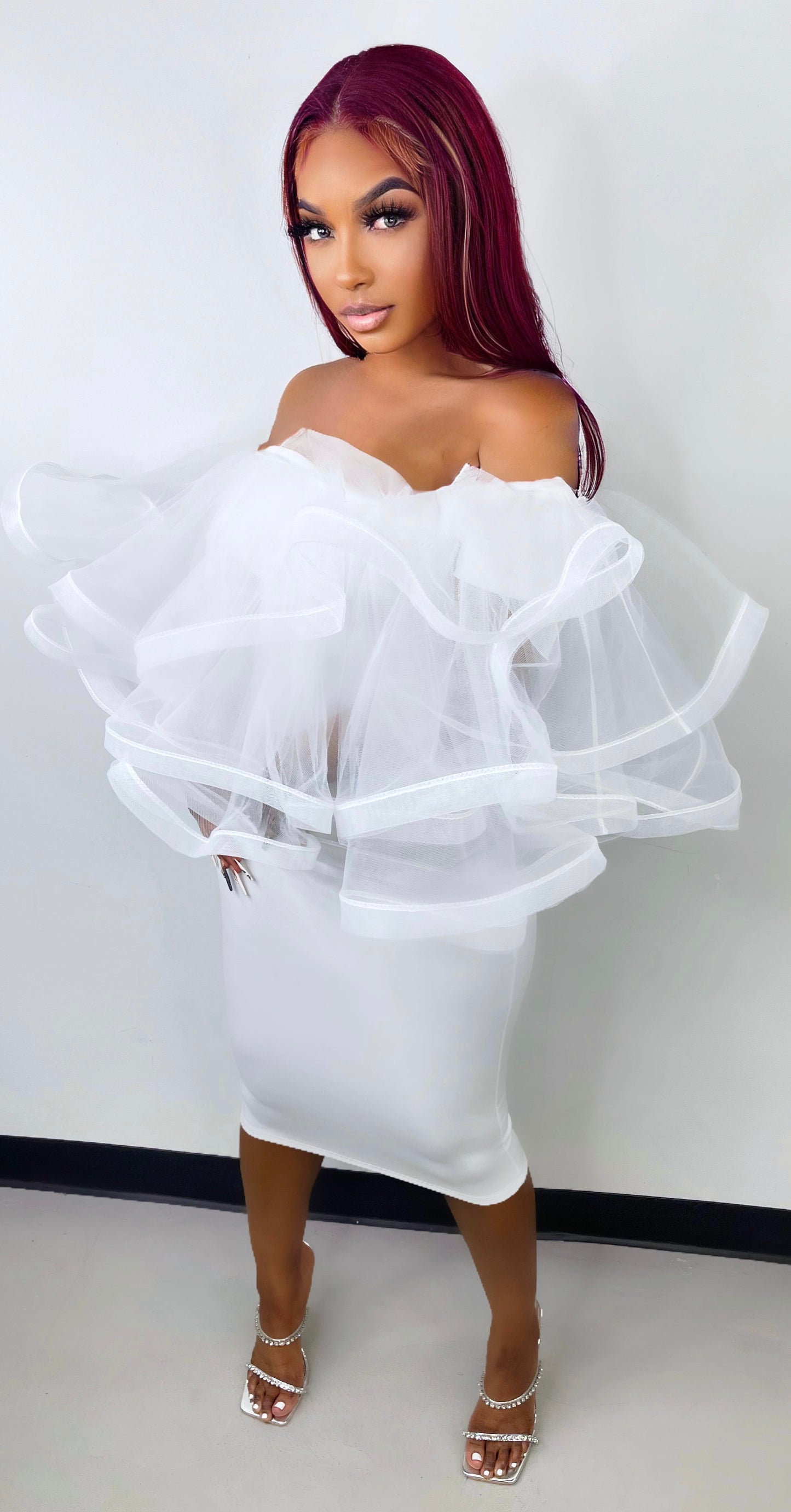 
                  
                    Elite Ruffle Dress Ivory
                  
                