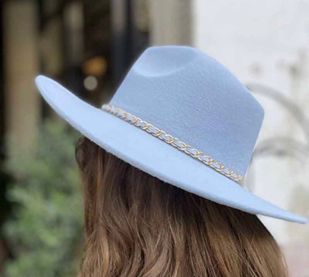 Chain Fedora Blue
