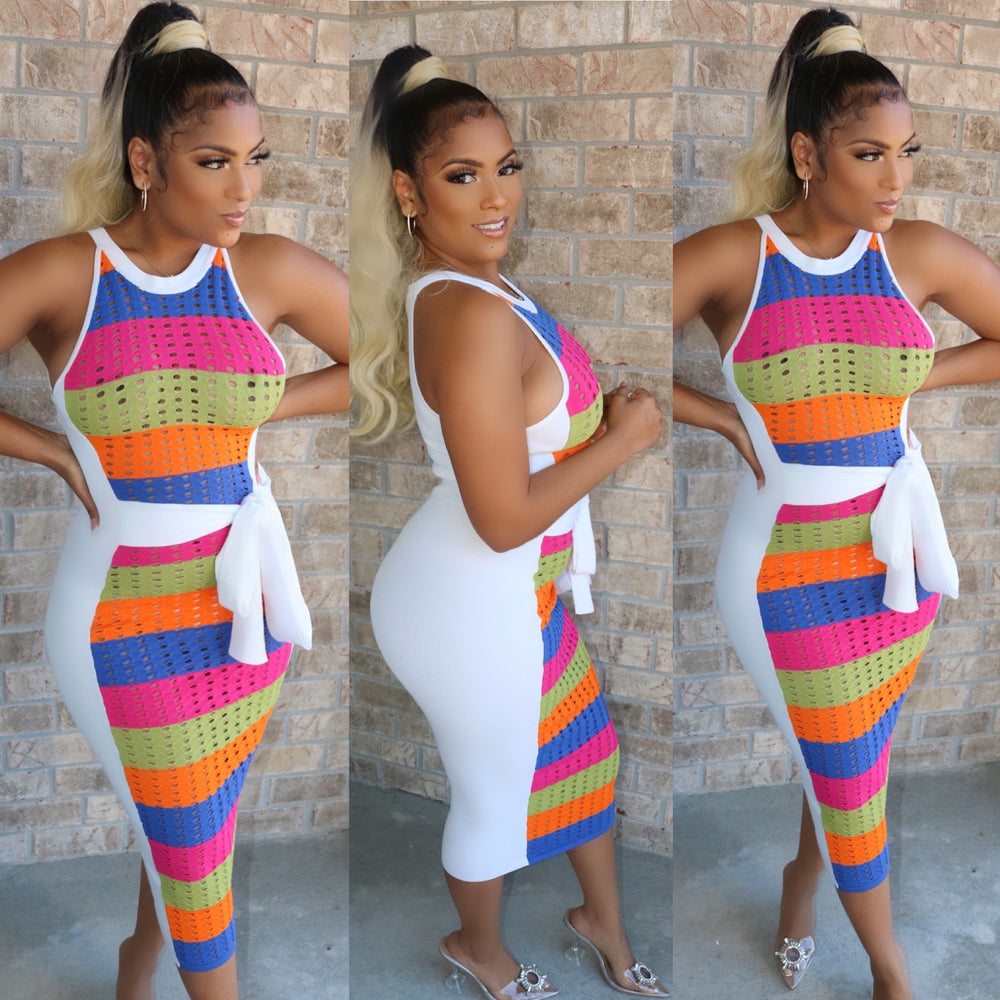 Caribana Midi Dress Ivory