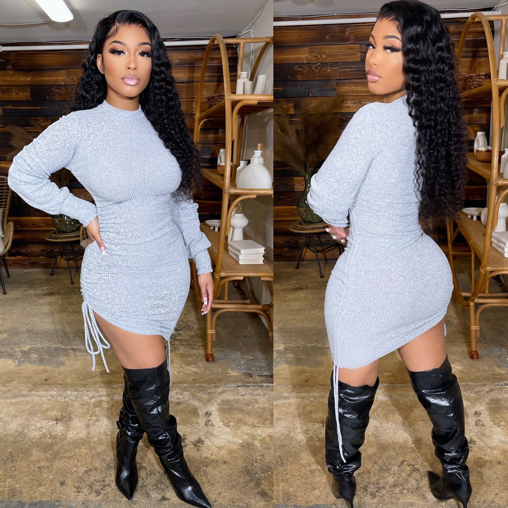 Cozy Sweater Dress Grey