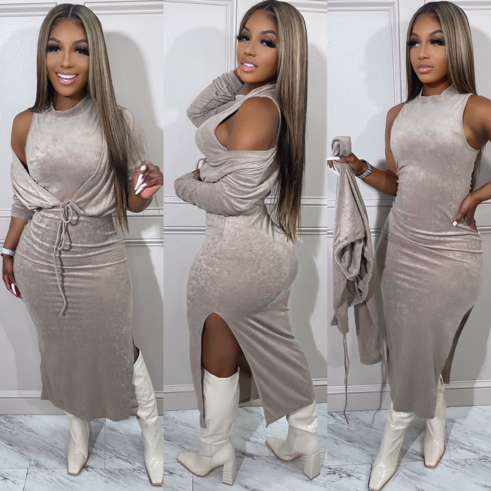 Crew Dress Set Mocha