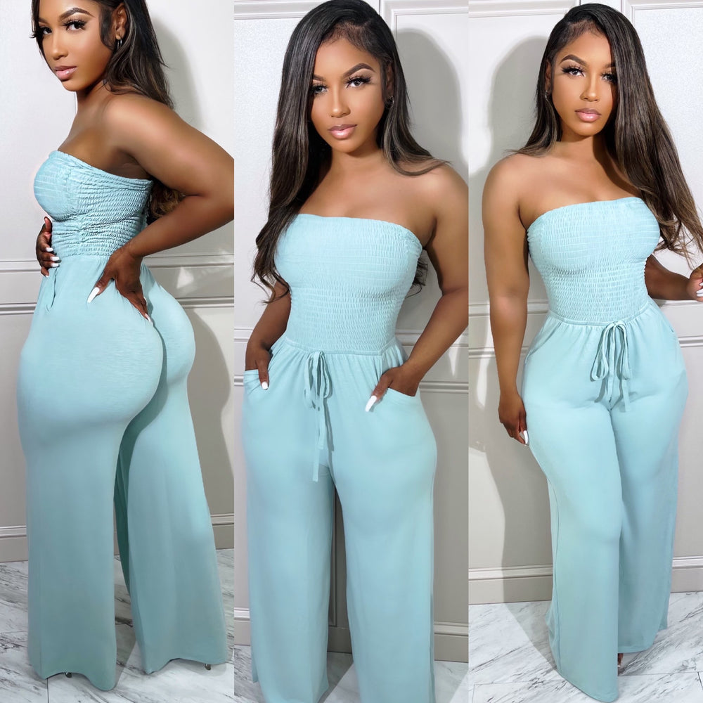 Pretty Palazzo Jumpsuit Mint
