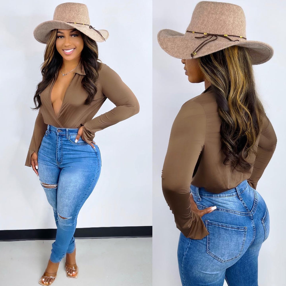 Wrap Bodysuit Brownie
